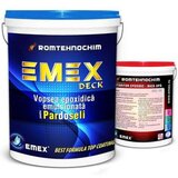 Pachet Vopsea Epoxidica Emulsionata Pardoseli ?Emex Deck? - Galben - Bid. 4 Kg + Intaritor - Bid